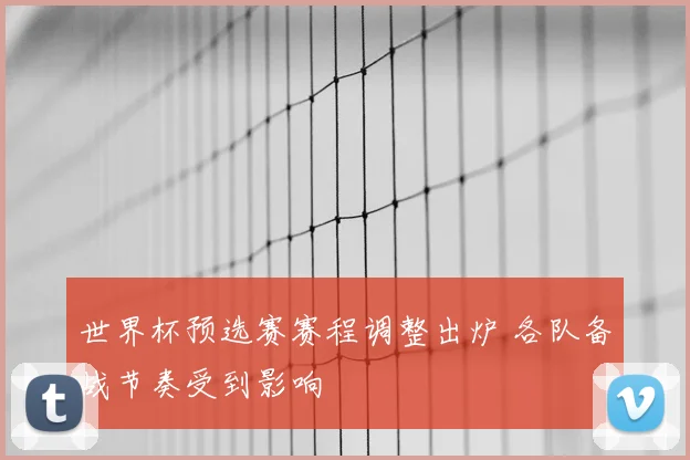 世界杯预选赛赛程调整出炉 各队备战节奏受到影响